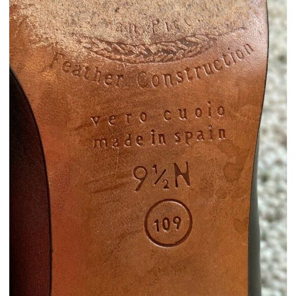 Retro Evan-Picone high heel shoes dark golden bronze metallic leather pumps 9.5N - Picture 9 of 9